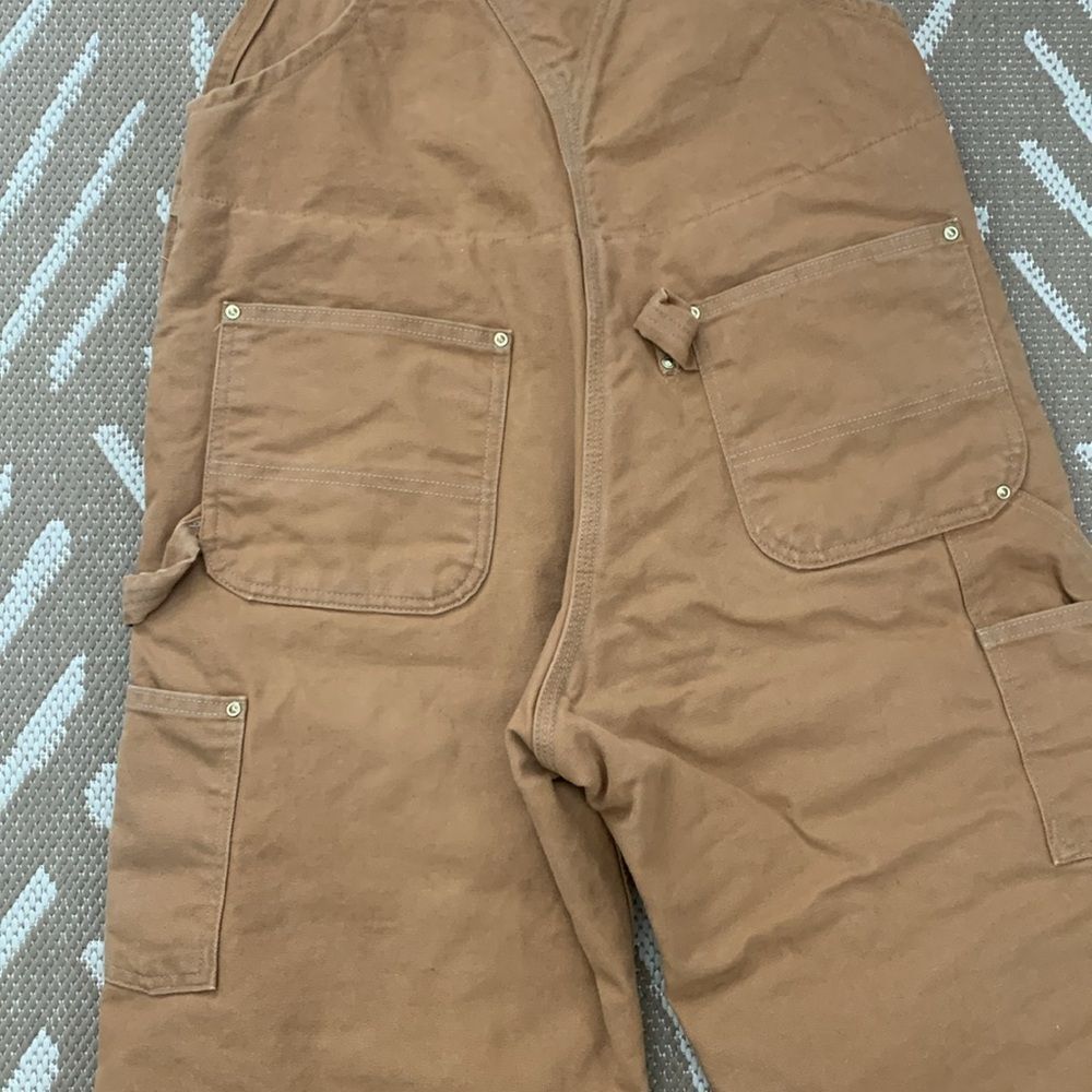 Carhartt Vintage Quilted Lined Double Knee Overalls R02 BRN Made In USA 36x30 - Picture 12 of 17